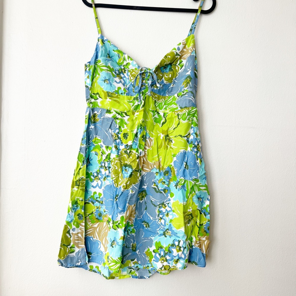 Faithfull the Brand Alutra Mini Dress Size 4 San Benedetto Floral Sleeveless